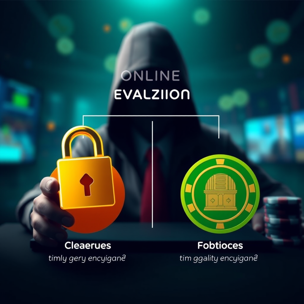 Proceso de evaluación de casinos online mostrando criterios de seguridad, licencias y calidad de juegos