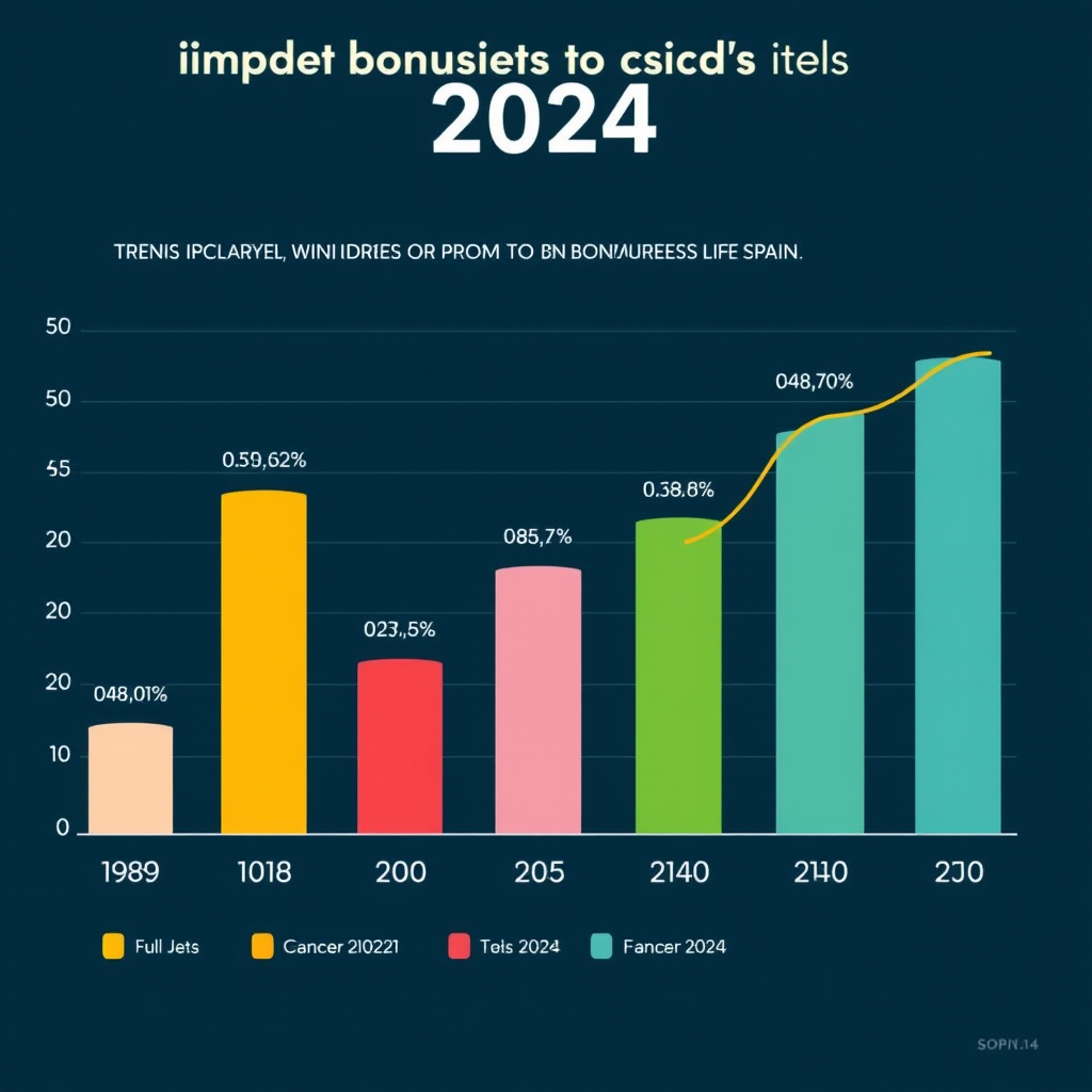 Gráfico mostrando las tendencias más importantes en bonos de casino para 2024 en España